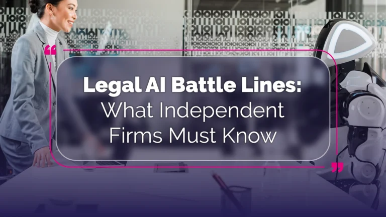 Legal AI Battle Lines, What Independent Firms Must Know